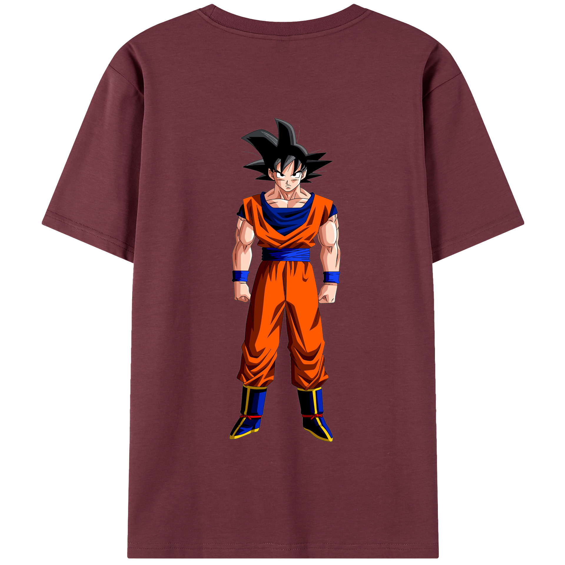（画像用） ドラゴンボール 孫悟空（そん ごくう）Son Goku カカロット DRAGON BALL Kakarotto 綿100％半袖Tシャツ（背面プリント）